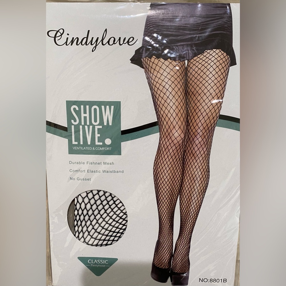 Cindylove Classic Black Fishnet Tights